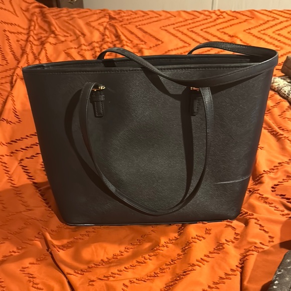 Michael Kors Black Leather Tote - Picture 2 of 4